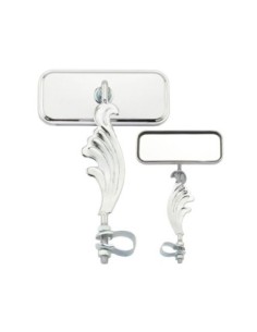 Rectangle Wing Mirror Right All Chrome.